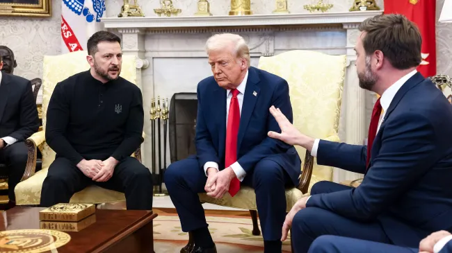 Trump, Vance, and Zelensky argue in the Oval Office in front of the press